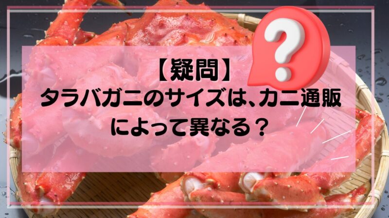 タラバガニサイズ